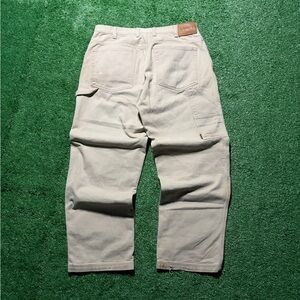 Vintage 90s Timberland Weathergear Khaki Work Pants Mens 38 Utility Distressed